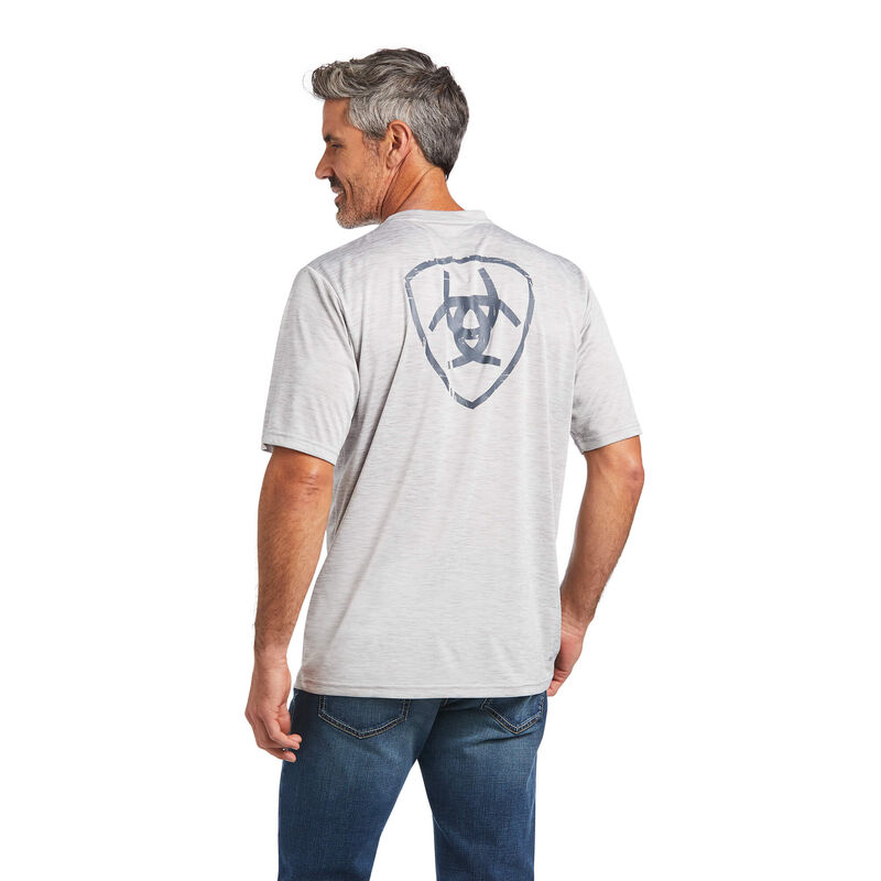 Ariat T-Shirts Herren - Charger Shield Grau ( MBTXS-8416 )